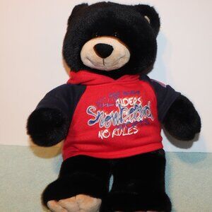 Build a Bear Brown Black Plush Teddy  16" Black Eyes